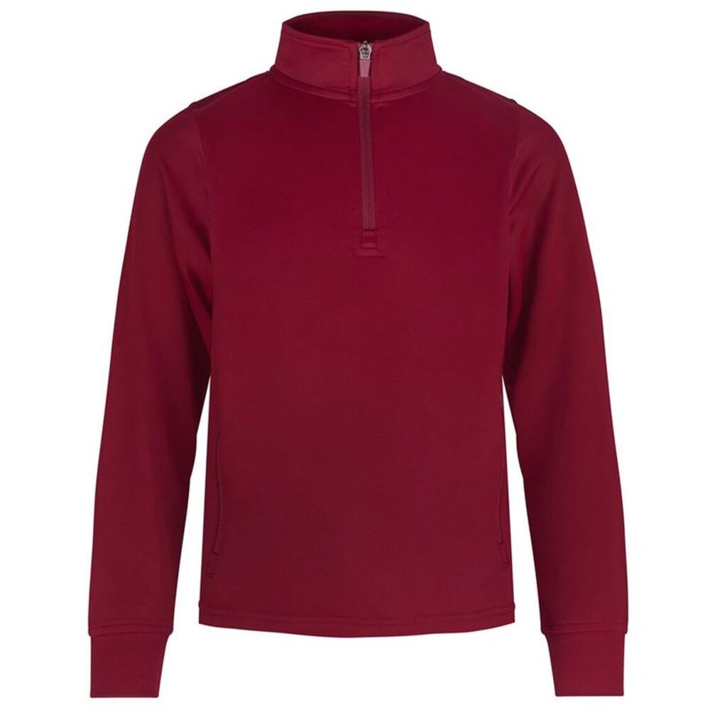 Finden & Hales Childrens/Kids Quarter Zip Track Top / Burgundy